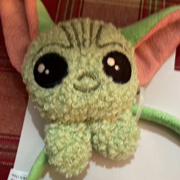 👽UNIQUE👽NWT DISNEY STAR WARS MANDALORIAN CHILD EARS HEADBAND LIGHT UP NECKLACE - Picture 4 of 6